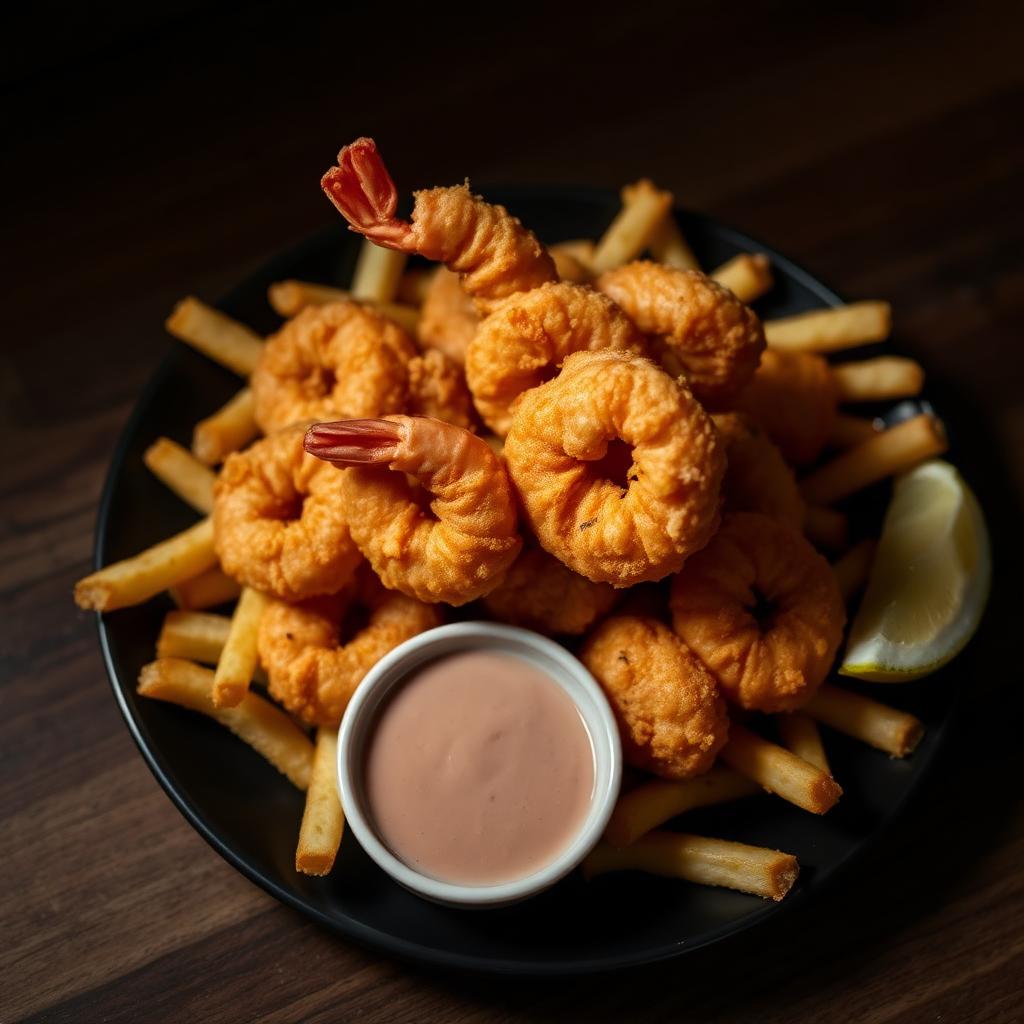 Jumbo shrimp & seasoned fries